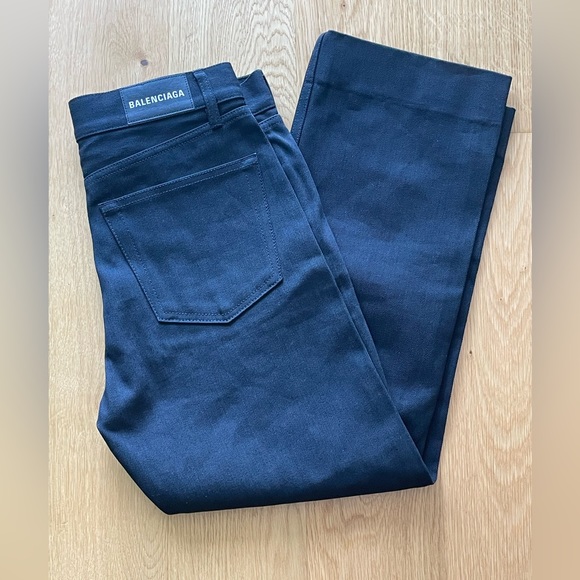 Balenciaga Black Cropped Denim Jeans